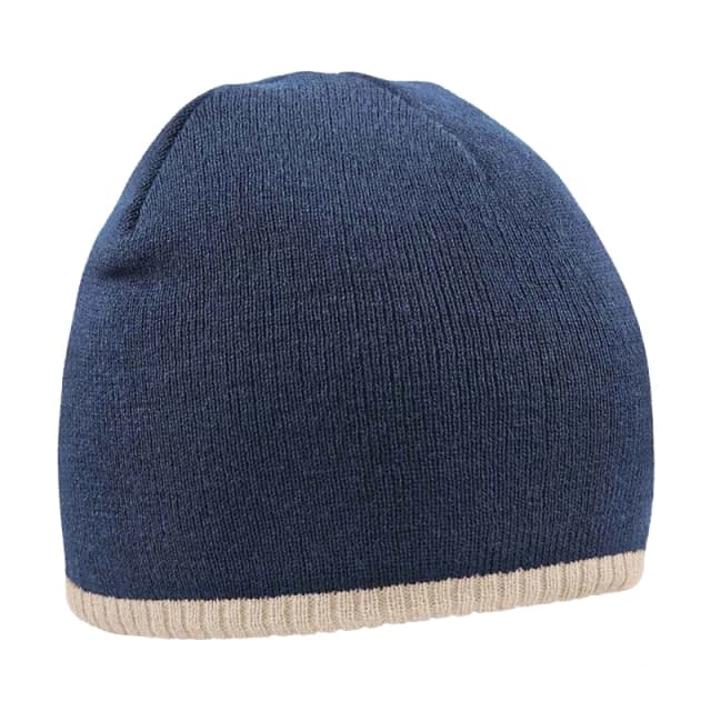 Beechfield Beechfield Men Two Tone Pull-On Beanie in Navy Navy One Size Male 5063527292315