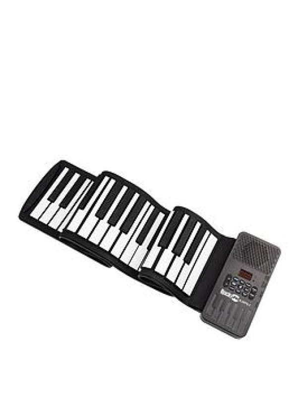 Rockjam 61 Key Roll Up Keyboard Piano With Lessons, Black RJRP61