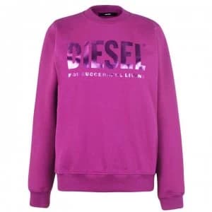 Diesel Logo Crew Sweatshirt - Purple 64A