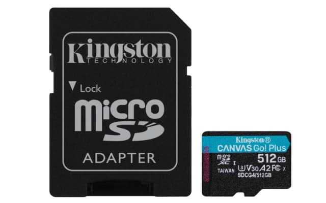 Kingston Kingston Technology 512GB microSDXC Canvas Go Plus Gen4 200MB/s A2 U3 V30 Card + Adapter SDCG4/512GB