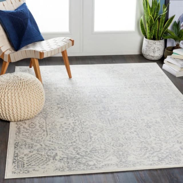 Livabliss Vintage Oriental Boho Medium Grey Hindah Area Rug 120 X 170 Cm - Easy Care, Non Shedding, Ideal For Living Room & Bedroom