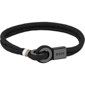 Gents BOSS Thad Sport Nylon Black Cord Bracelet