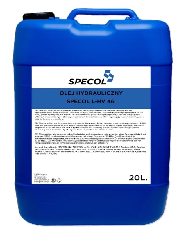 SPECOL 102584 Hydraulic Oil Capacity: 20l Hydraulic Oil (1620)