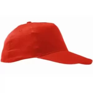 SOLS Unisex Sunny 5 Panel Baseball Cap (ONE) (Red)