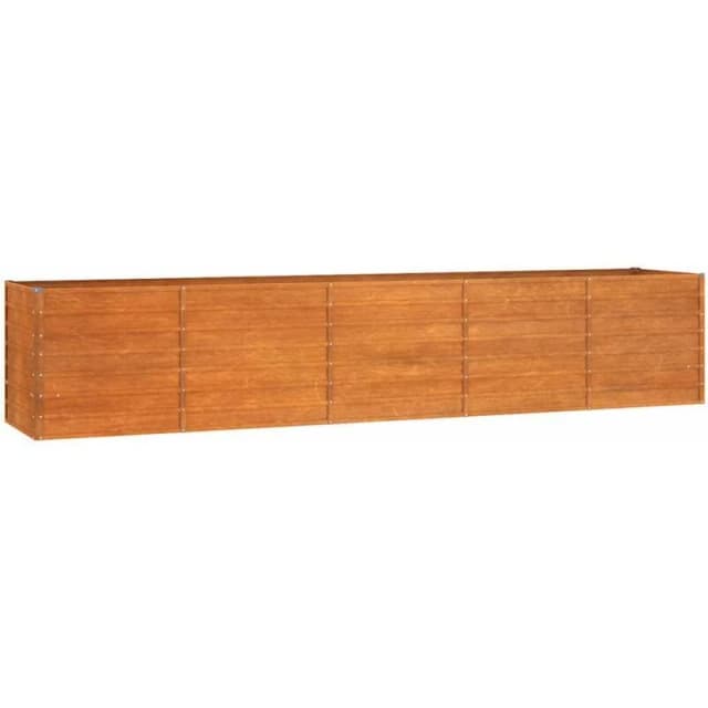 VIDAXL Garden Raised Bed Rusty 400x80x77cm Corten Steel Vidaxl 8720287069881