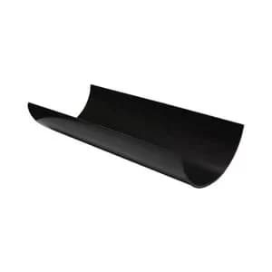 FloPlast Black Half round Gutter length (L)3m (Dia)112mm