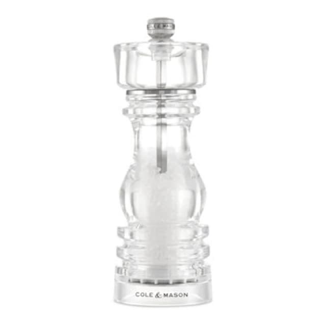 Cole & Mason London Acrylic Salt Mill 180mm - Clear