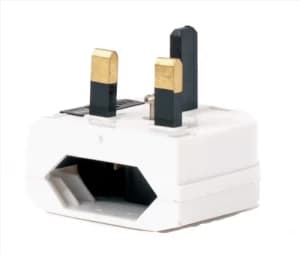 SMJ Pernmanent EU to UK Adaptor Socket Plug