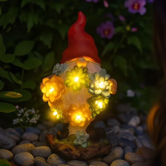 ILFD Group Ltd Solar Gonk Garden Ornament 22Cm / 8.5" - Pack Of 6