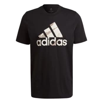 adidas Essentials Single Jersey Camo Print T-Shirt Mens - Black