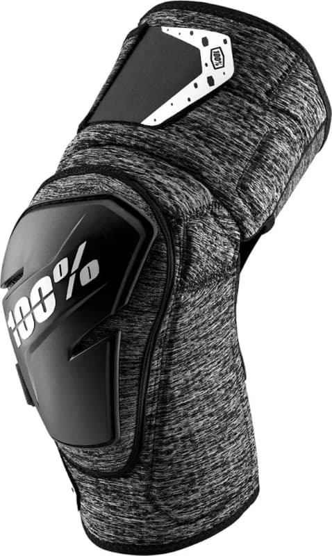 100% Fortis Bicycle Knee Protectors, black-grey, Size S M for Men