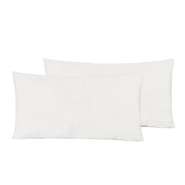 OHS OHS Memory Foam 1/2 Pack of Pillow Cushion Soft Hotel Quality Bounce Luxury Bedding in White White One Size Unisex 5027434174959
