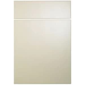 Cooke Lewis Raffello High Gloss Cream Drawerline door drawer front W500mm Pack of 1