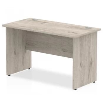 Trexus Slim Rectangular Desk Panel End Leg 1200x600mm Grey Oak Ref