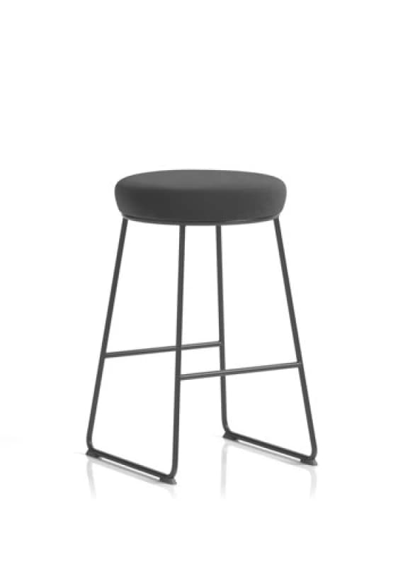 Turin Turin Stool Black Frame Black Seat Pad TN01BLK