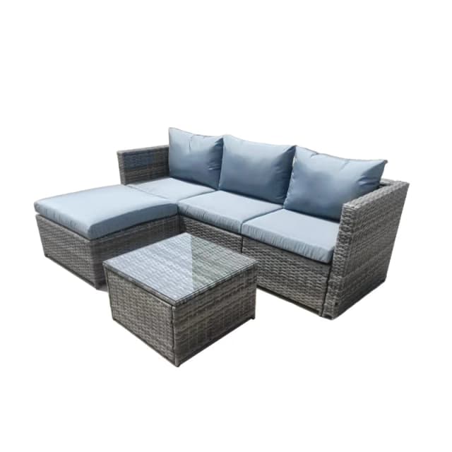 Furniture One Corduroy Massage Manual Reclining Sofa Suite - 3+2 Seater Sofa Set, Grey A1347-UK-AL-AM
