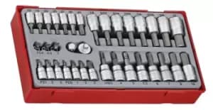Teng Tools TTBS35 1/4" & 3/8" Drive Bit Socket Set