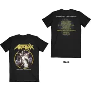 Anthrax - Spreading The Disease Track list Unisex XX-Large T-Shirt - Black