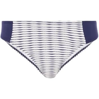 Maison De Nimes Triangle nautical textured stripe bikini brief - White