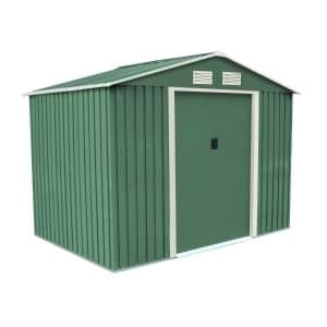 Charles Bentley 8ft x 6ft Metal Apex Garden Shed