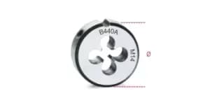 Beta Tools 440A Chr-Steel Coarse Round Metric Thread Die M10 x 1.5mm Ø: 38.1mm