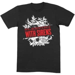 Sleeping With Sirens - Floral Unisex Large T-Shirt - Black