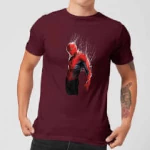 Marvel Spider-man Web Wrap Mens T-Shirt - Burgundy - L