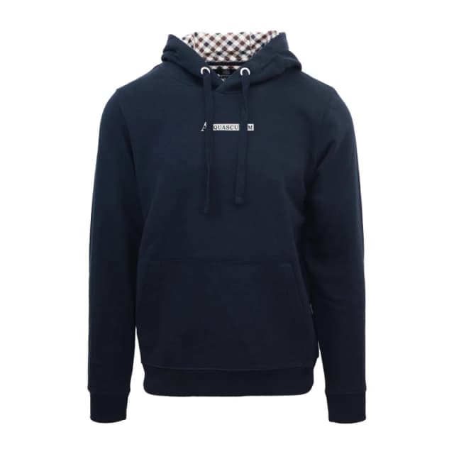 Aquascutum Mens Hdy Sweat Pull Over Hoodie Navy male Small