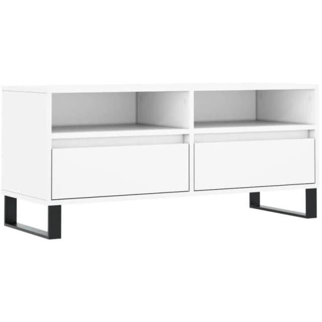 Vidaxl TV Cabinet White 100X34.5X44.5cm Engineered Wood, White 831244
