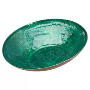 Aztec Collection Brass Embossed Ceramic Dipped Bowl