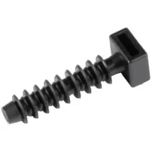 HellermannTyton LOK01B-PA6HIR-BK (100) Cable mount Screw fixing 151-80500 Black 100 pc(s)