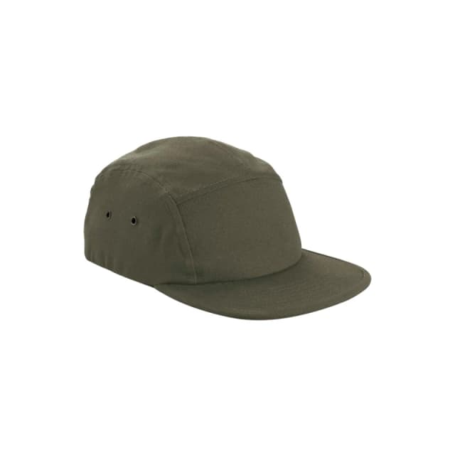 Beechfield Beechfield Men Canvas 5 Panel Baseball Cap in Olive Olive One Size Male 5063377023923