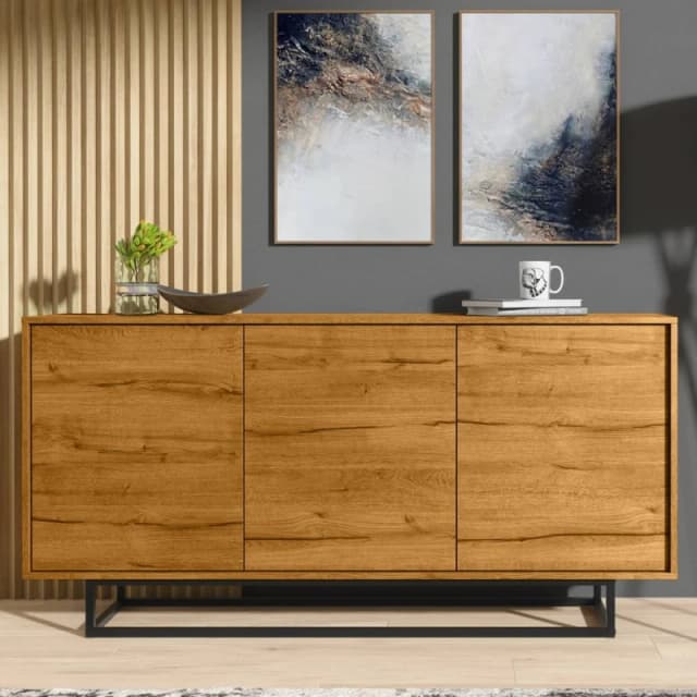 Creative Furniture Halo Loft Sideboard 160cm - Dark Oak in Dark Brown Dark Brown Unisex