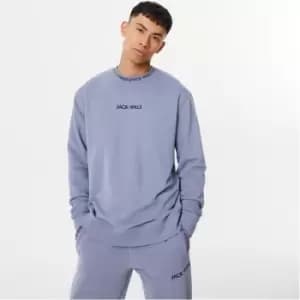 Jack Wills Jacquard Crew Sweatshirt - Blue