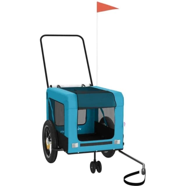 VIDAXL Vidaxl - Pet Bike Trailer Blue and Black Oxford Fabric and Iron 8720845770310