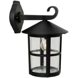 Firstlight Stratford - 1 Light Outdoor Wall Lantern - Downlight Black IP44, E27