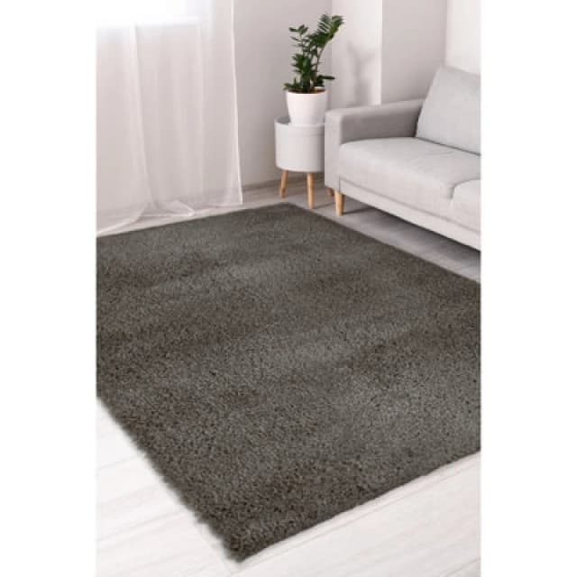Homemaker Snug Plain Shaggy Cosy Rug Anthracite 80X150 ND76505