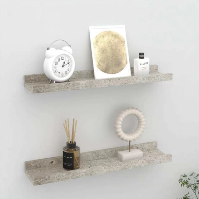 VIDAXL Wall Shelves 2 pcs Concrete Grey 40x9x3cm Vidaxl 8720286418000