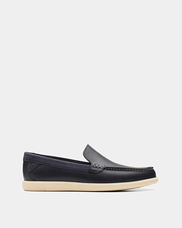 Clarks Clarks Bratton Loafer - Navy Leather Navy Leather - Clarks - Size: 7 Navy Leather Male 7 OQ72101