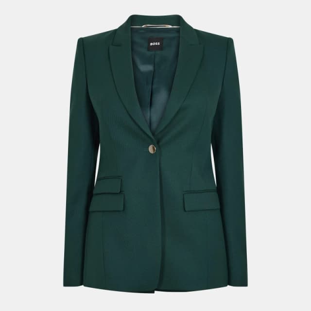 Boss Womens Juicylara Formal Jacket Open Green female 6 (XS)