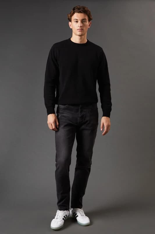 Burton Mens Black Wash Skinny Fit Jean Black 38R Male BBB04586