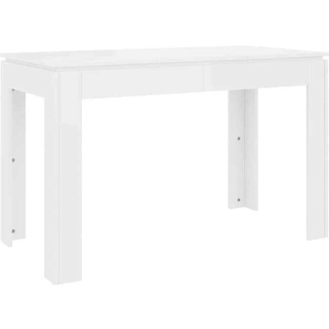 VIDAXL Dining Table High Gloss White 120x60x76cm Engineered Wood Vidaxl 8719883786933