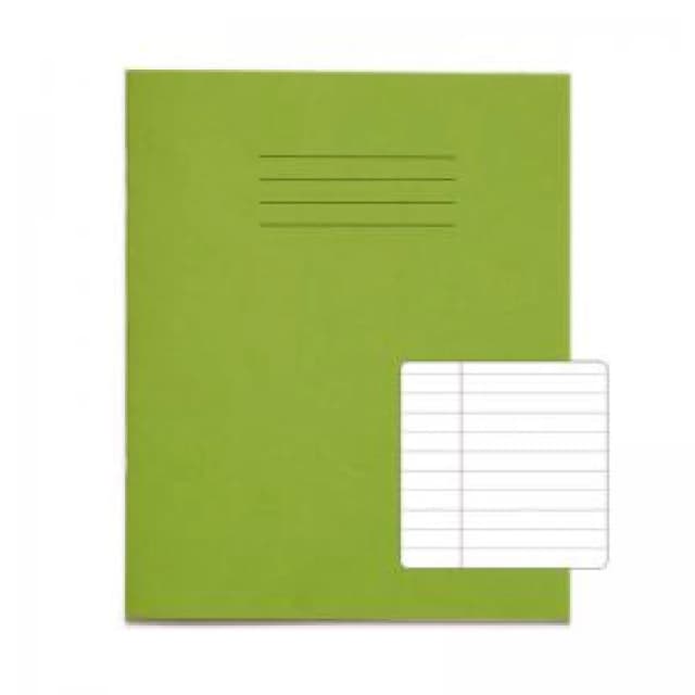 RHINO 8 x 6.5 Exercise Book 48 Page, Light Green, F8M (Pack of 10)