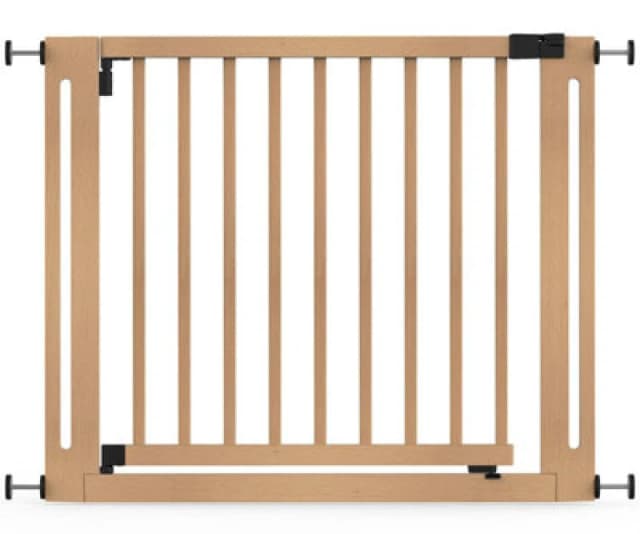 Safetots Wooden Elegance Gate, Natural, 95Cm - 103Cm, Pressure Fit Safety Gate, 73Cm Extra Wide Doorway, Easy Installation