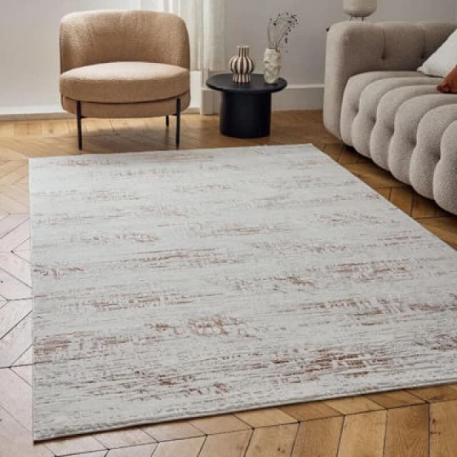 THE RUGS Carmel Modern Area Rugs & Runners Abstract Design Soft Pile in Terracotta Size: 160cm x 230cm Terracotta Unisex 160cm x 230 cm
