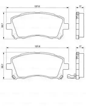 Bosch 0986424700 BP413 Brake Pad Set Disc Brake Front Axle