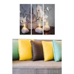 MDF189727706 Multicolor Decorative MDF Painting (3 Pieces)