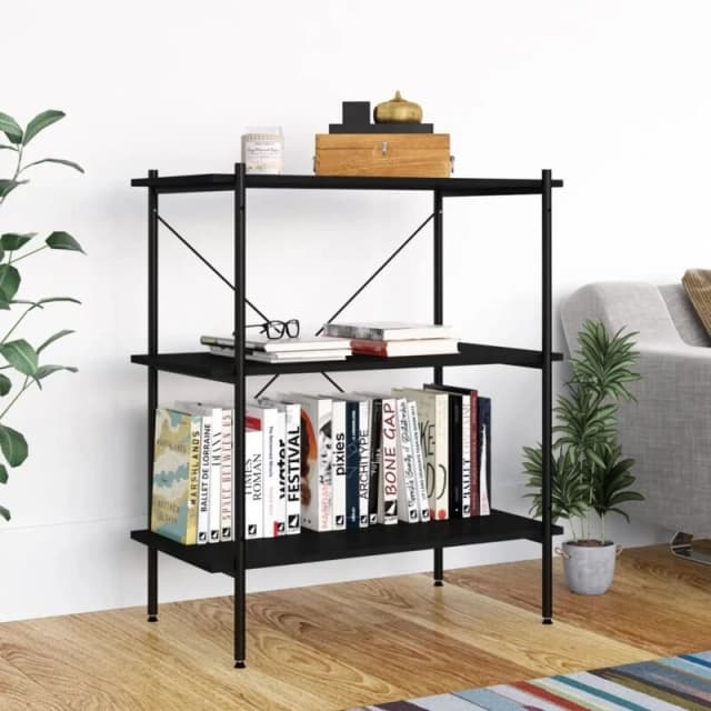 VIDAXL 3-Tier Shelving Unit Black 80x40x92cm Vidaxl 8720286562932