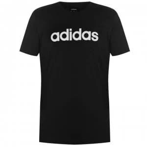adidas Mens Essentials Linear T-Shirt - Black/Raw White