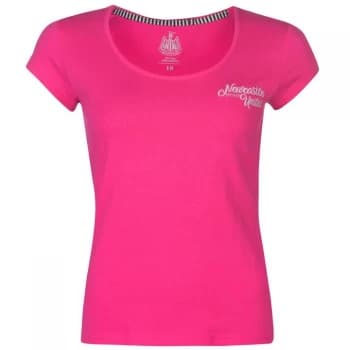 NUFC Newcastle United FC Script T Shirt Ladies - Pink